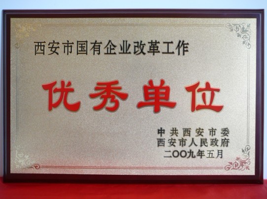 2009年5月，被西安市委、市政府評為西安市國企業(yè)改革工作優(yōu)秀單位